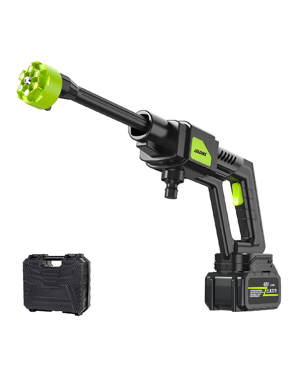 Imagen 0 de Pistola de lavado a presión 7 en 1 con batería incorporada de 12000 mAh, 300W de potencia y 30 bares de presión.