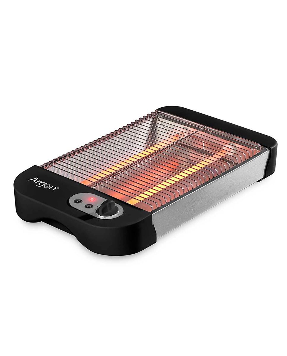 Imagen 0 de Tostador plano negro con 600W, bandeja extraible recogemigas y 6 intensidades.