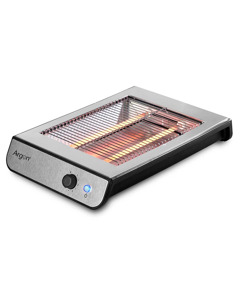 Imagen 0 de Tostador plano de acero con 600W, bandeja extraible recogemigas y 6 intensidades.