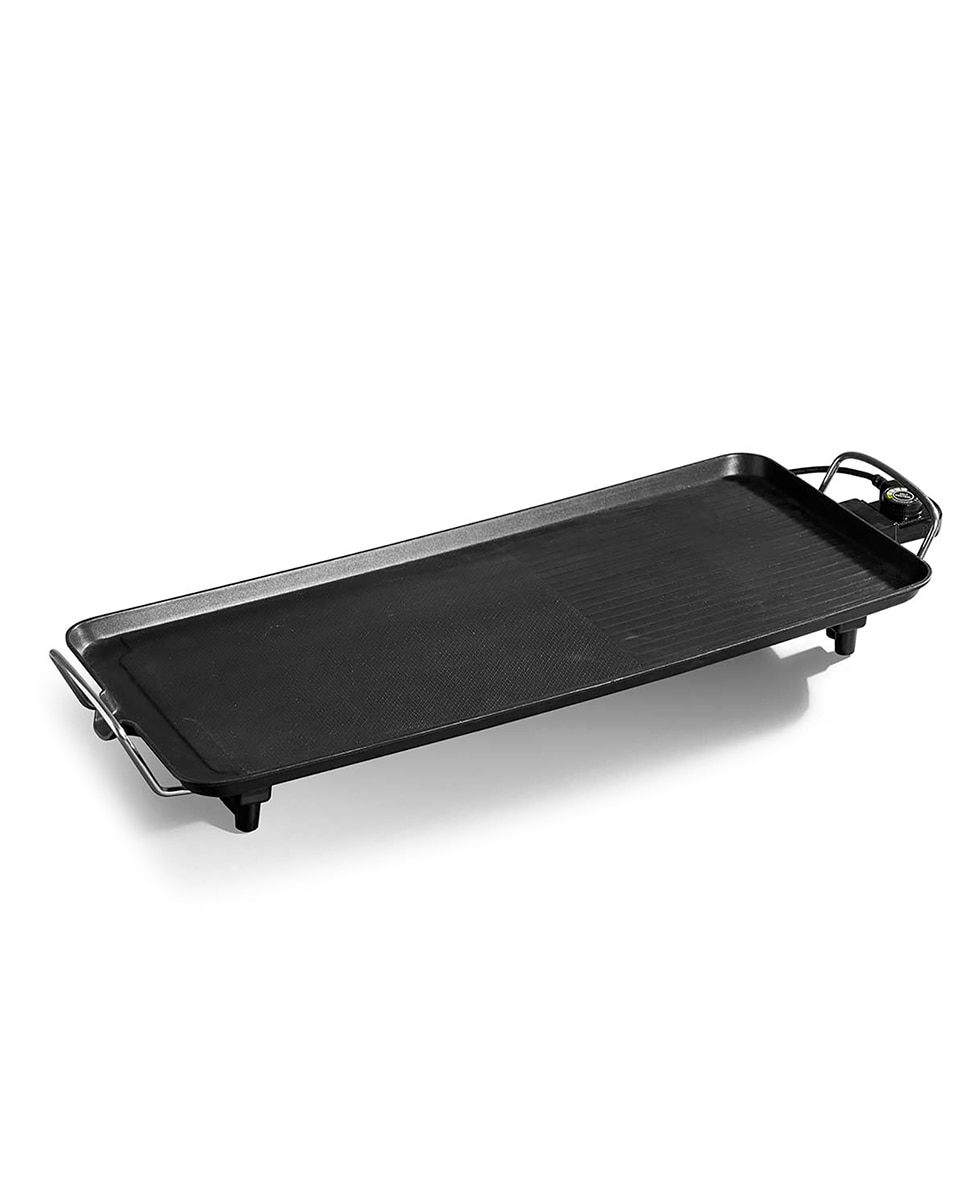 Imagen 0 de Plancha eléctrica 2 en 1 con placa antiadherente y termostato regulable. 1500W de potencia. 66x28 cm