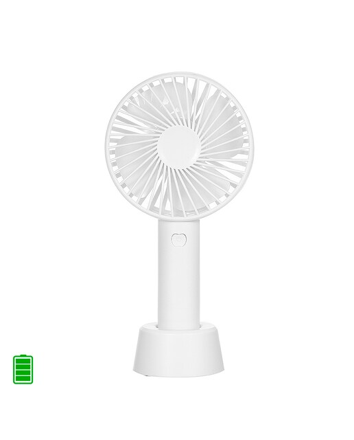 Imagen 0 de Mini ventilador de mano con bateria recargable con base para mesa