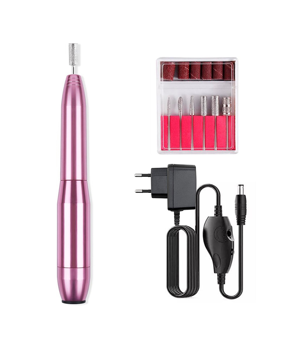 Imagen 0 de Pulidora de uñas de 12W, hasta 20.000rpm. Velocidad regulable. Incluye 6 cabezales de pulido y 6 limas.