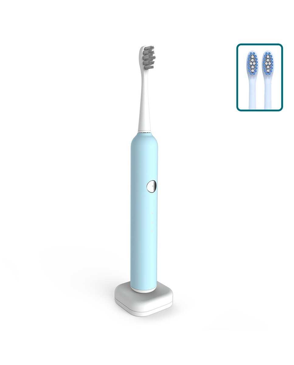 Imagen 0 de Cepillo de dientes eléctrico con batería recargable y 3 cabezales