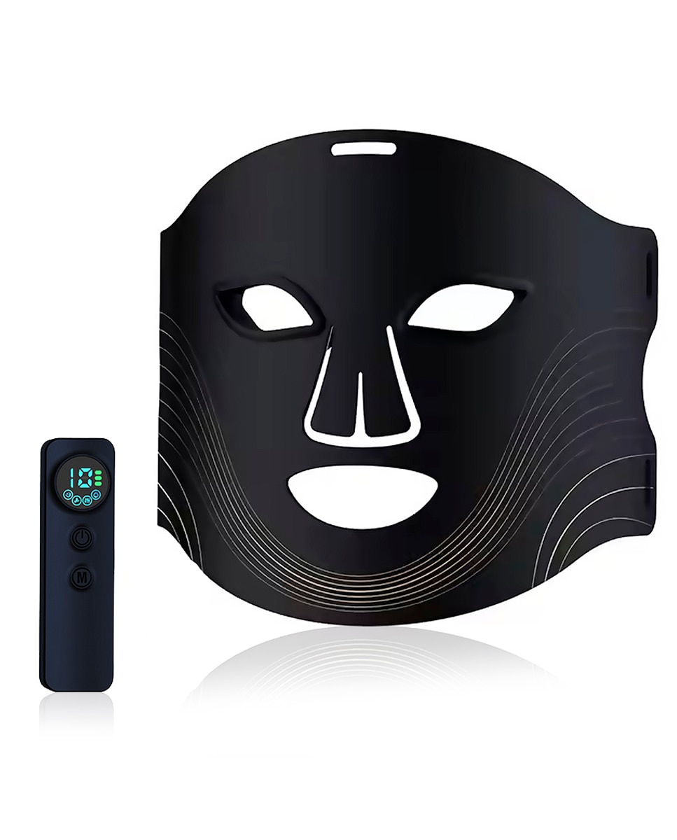 Imagen 0 de Máscara facial de tratamiento de luz LED con 7 colores y 3 niveles de intensidad de brillo.
