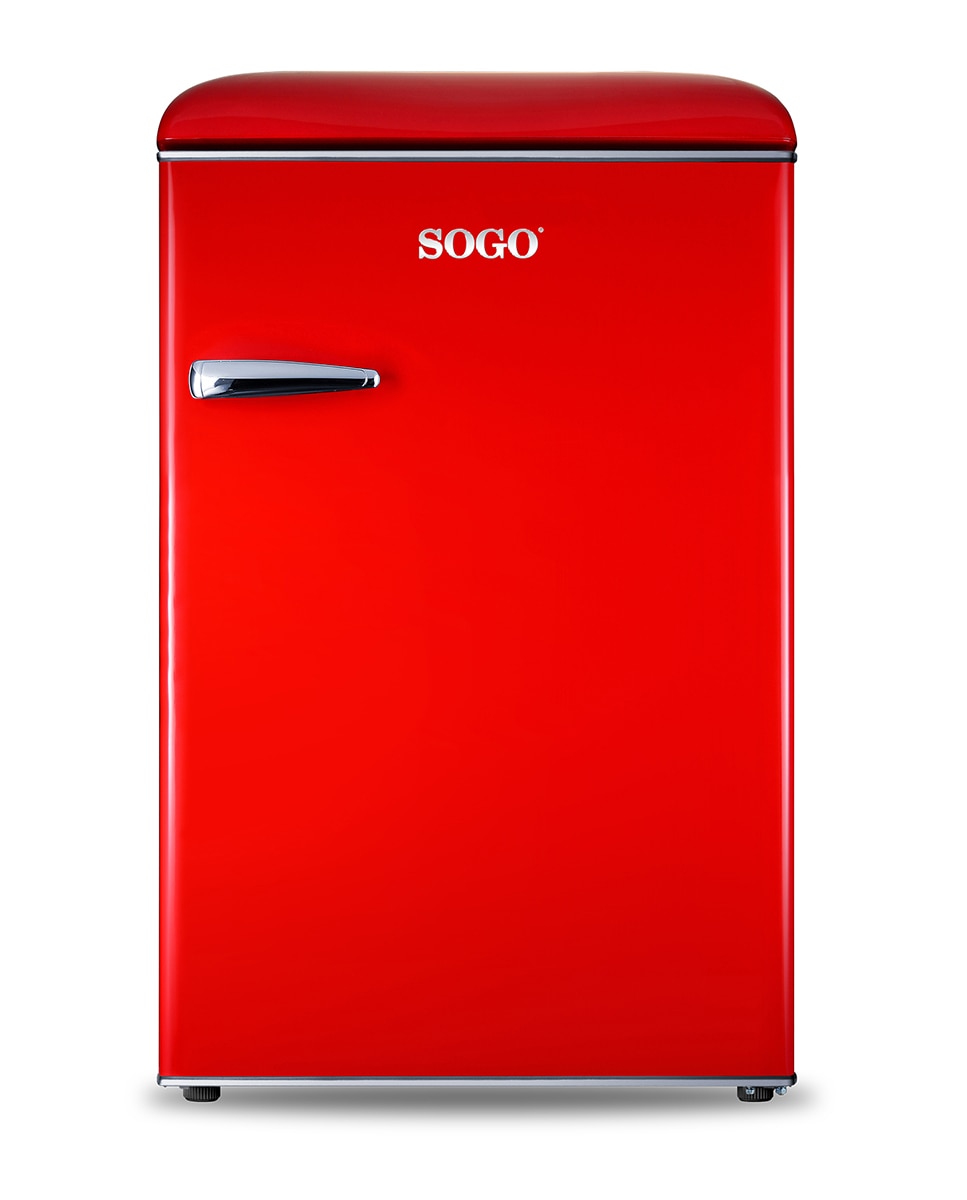 Imagen 0 de Sogo Mini Nevera + Congelador con Capacidad de Congelación 2kg / 24h Retro Rojo 110L