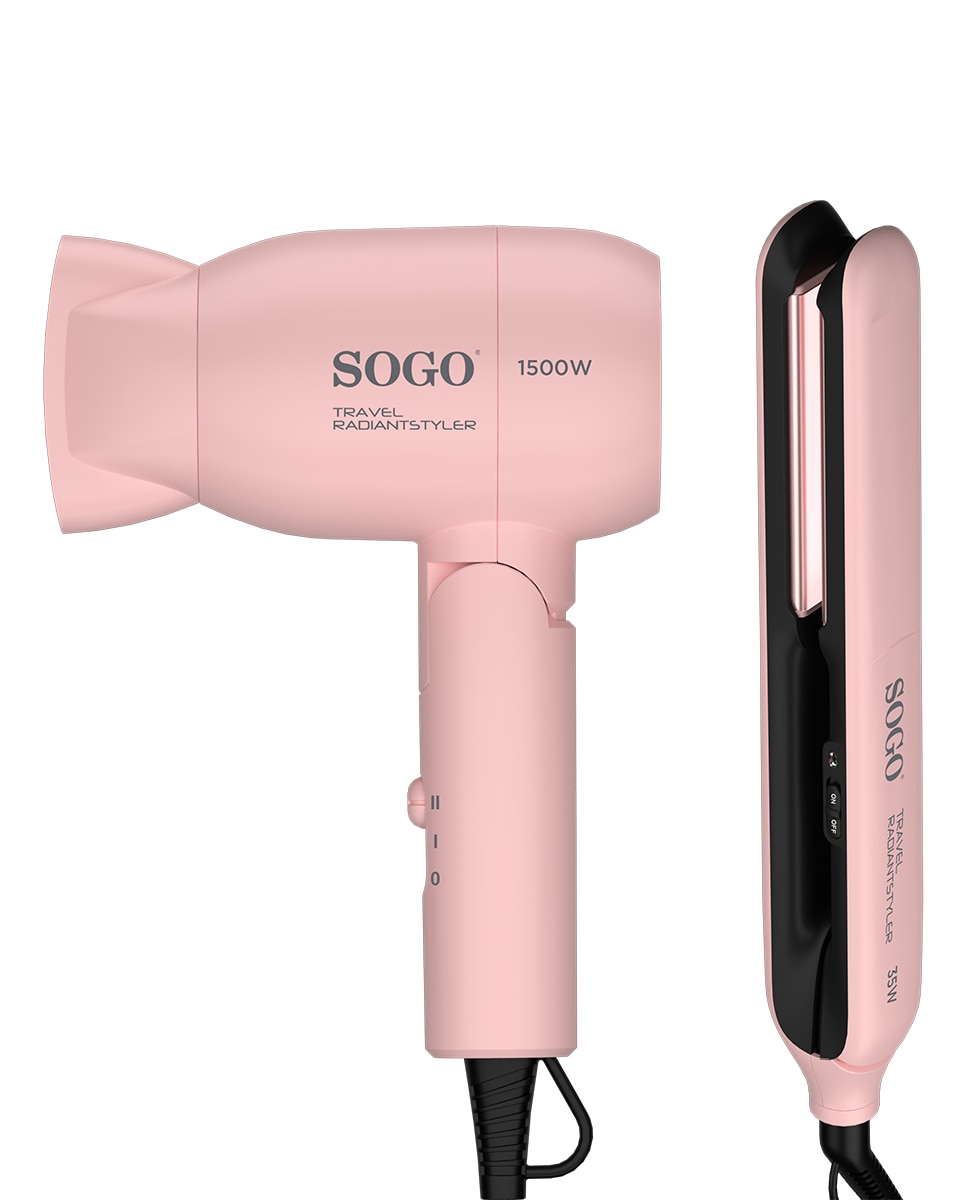 Imagen 0 de 2 en 1 Set de Viaje Plancha y Secador de Pelo - Max 1500w