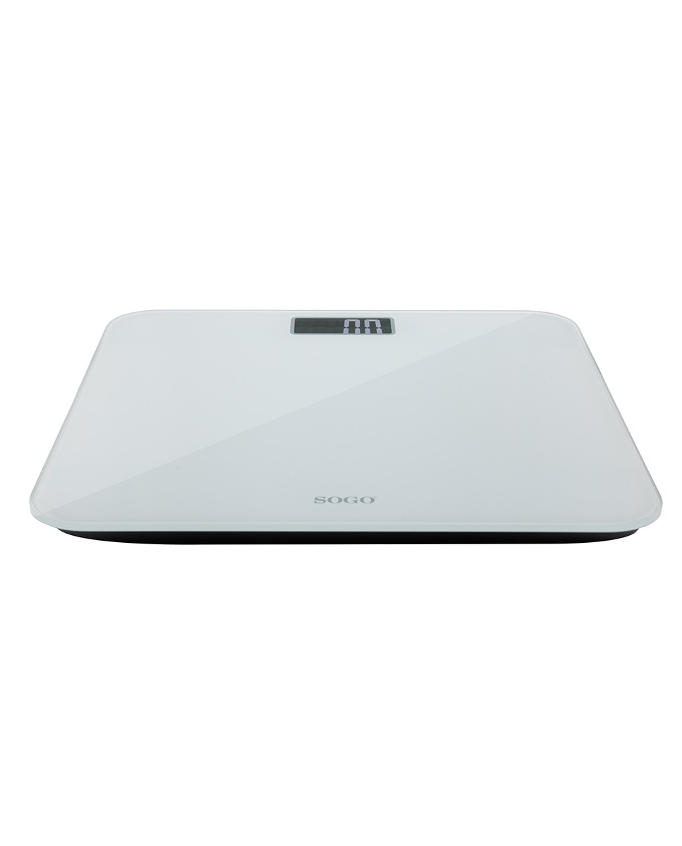 Imagen 0 de Báscula Digital Blanca con Pantalla LCD Retroiluminada,  Base de Vidrio Resistente -180kg