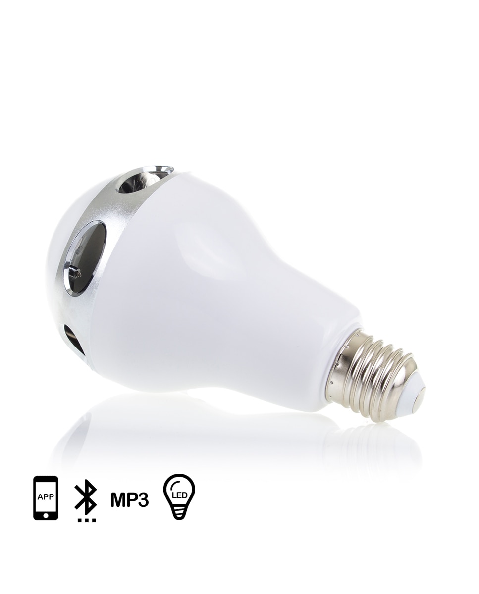 Imagen 0 de Altavoz bluetooth diseño bombilla con iluminación