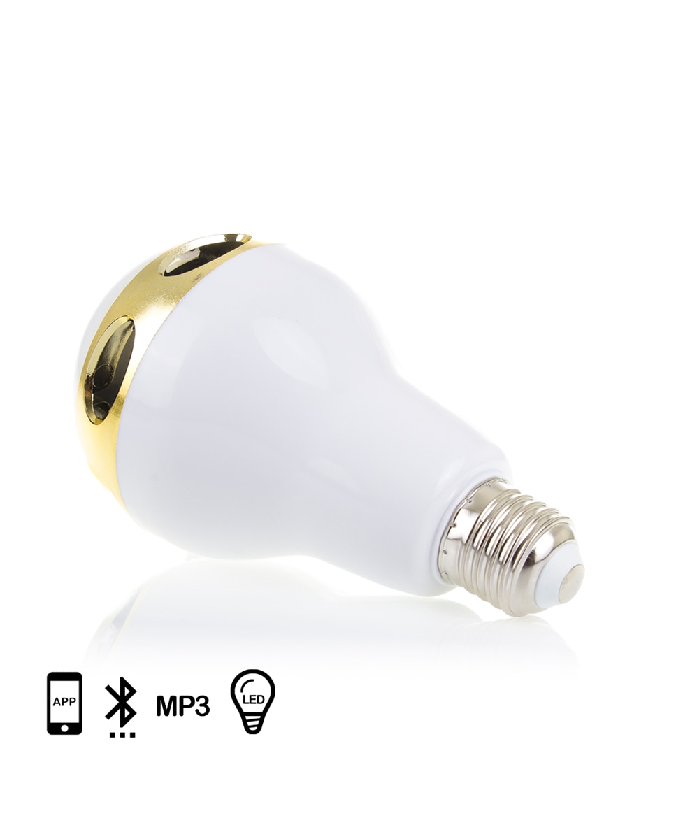 Imagen 0 de Altavoz bluetooth diseño bombilla con iluminación