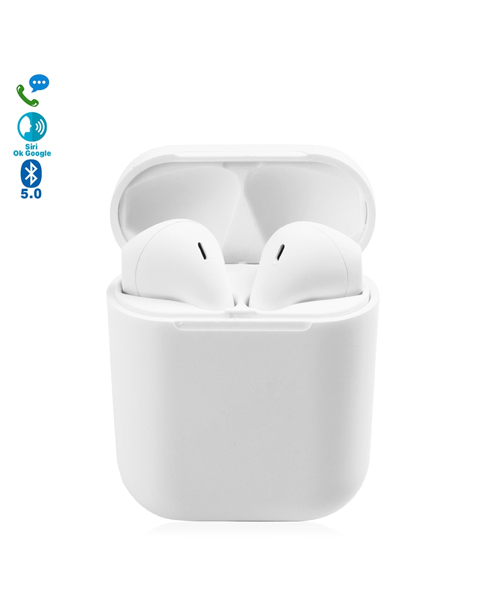 Imagen 0 de Auriculares dam d120 tws bluetooth 5.0 táctiles con base de carga y sincronización automática con ventana emergente