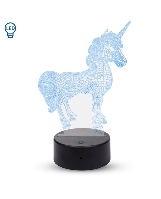 Imagen 0 de Lámpara ambiental efecto 3d, diseño unicornio