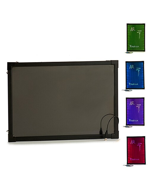 Imagen 0 de Pizarra luminosa led negra para colgar 40 x 60 cm