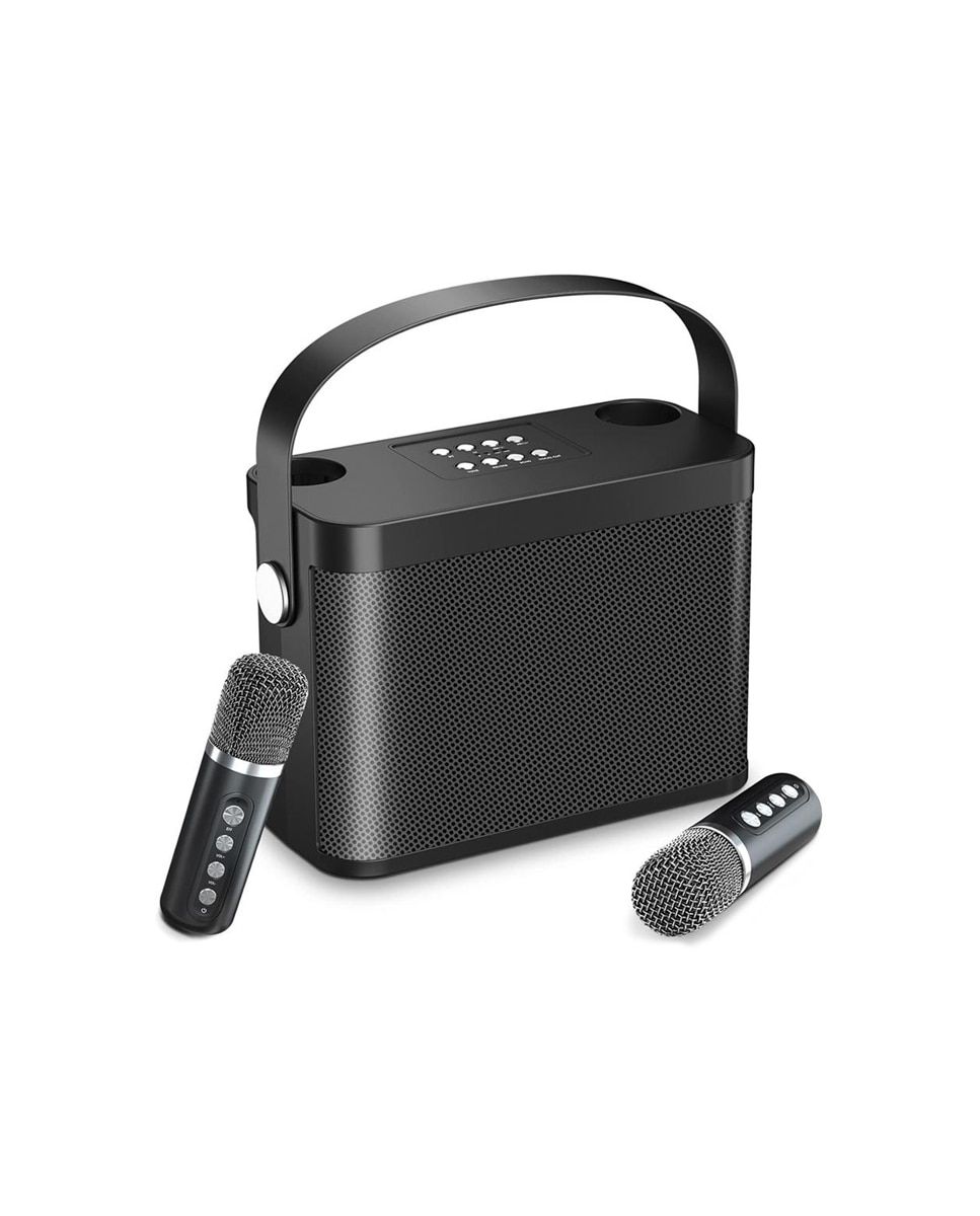 Imagen 0 de Kit de Karaoke con altavoz Bluetooth y 2 micrófonos. 10W, batería incorporada