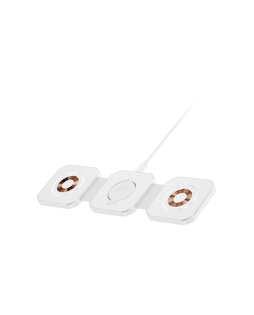 Imagen 0 de Cargador inalámbrico 3 en 1 J-M20, Magsafe. Para smarphone 15W, Qi auriculares de 5W y Apple Watch