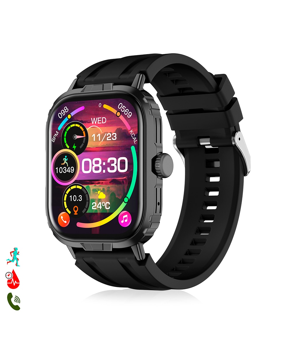Imagen 0 de Smartwatch M106 con doble correa una de silicona y otra de nylon. Notificaciones de Apps, monitor de salud, modos deportivos.