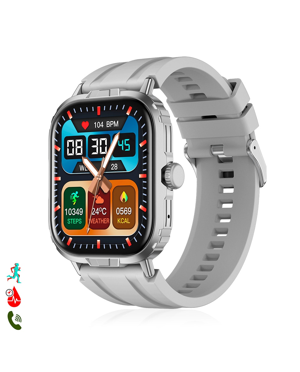 Imagen 0 de Smartwatch M106 con doble correa una de silicona y otra de nylon. Notificaciones de Apps, monitor de salud, modos deportivos.