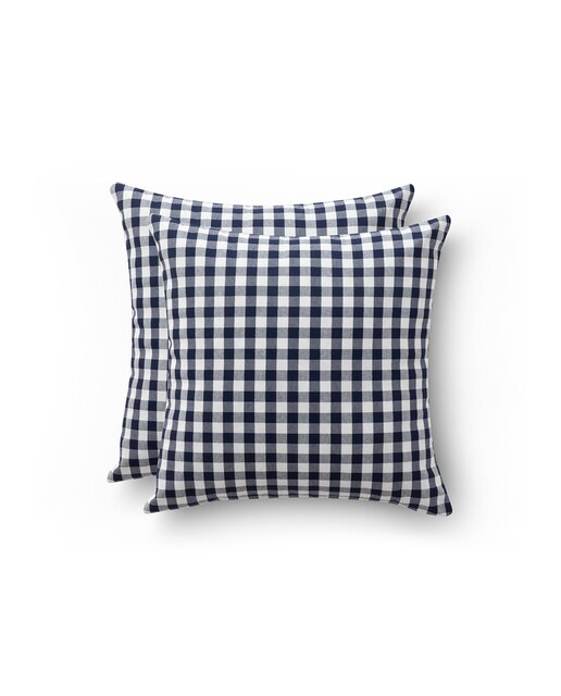 Imagen 0 de Pack 2 fundas cojín Vichy 45x45 cm azul