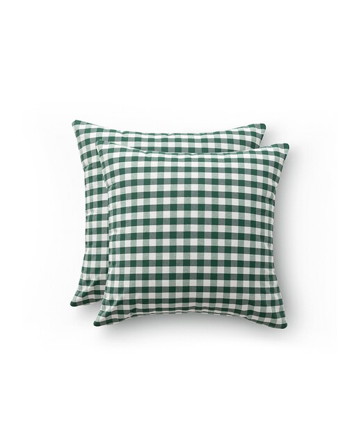 Imagen 0 de Pack 2 fundas cojín Vichy 45x45 cm verde