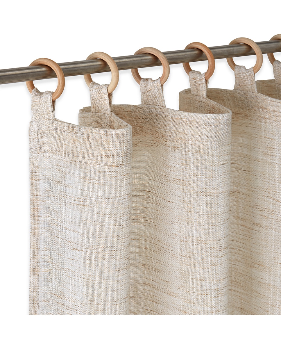 Imagen 0 de Cortina visillo semitransparente beige 300x260 cm