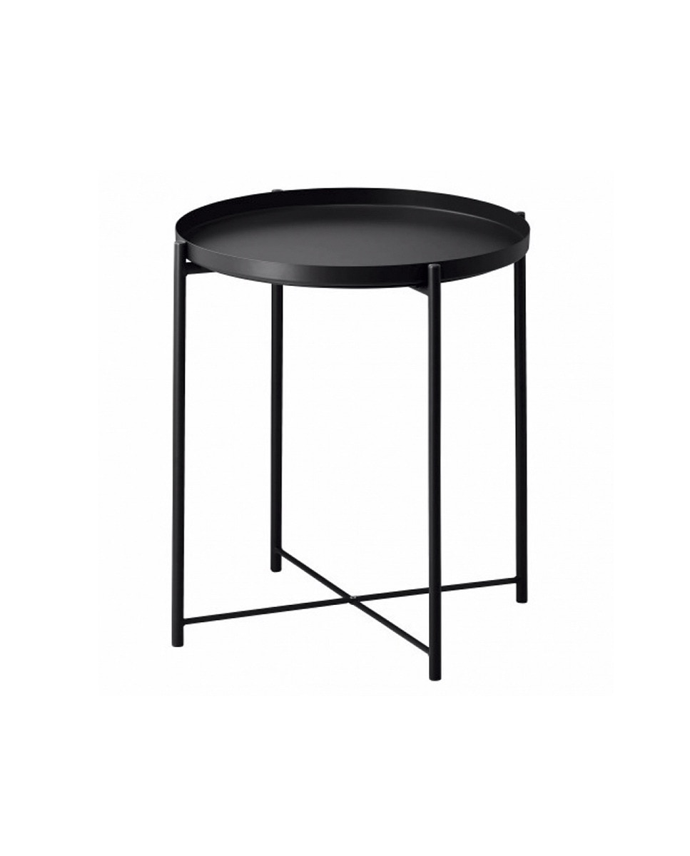 Imagen 0 de Mesa auxiliar Nordic plata y negra