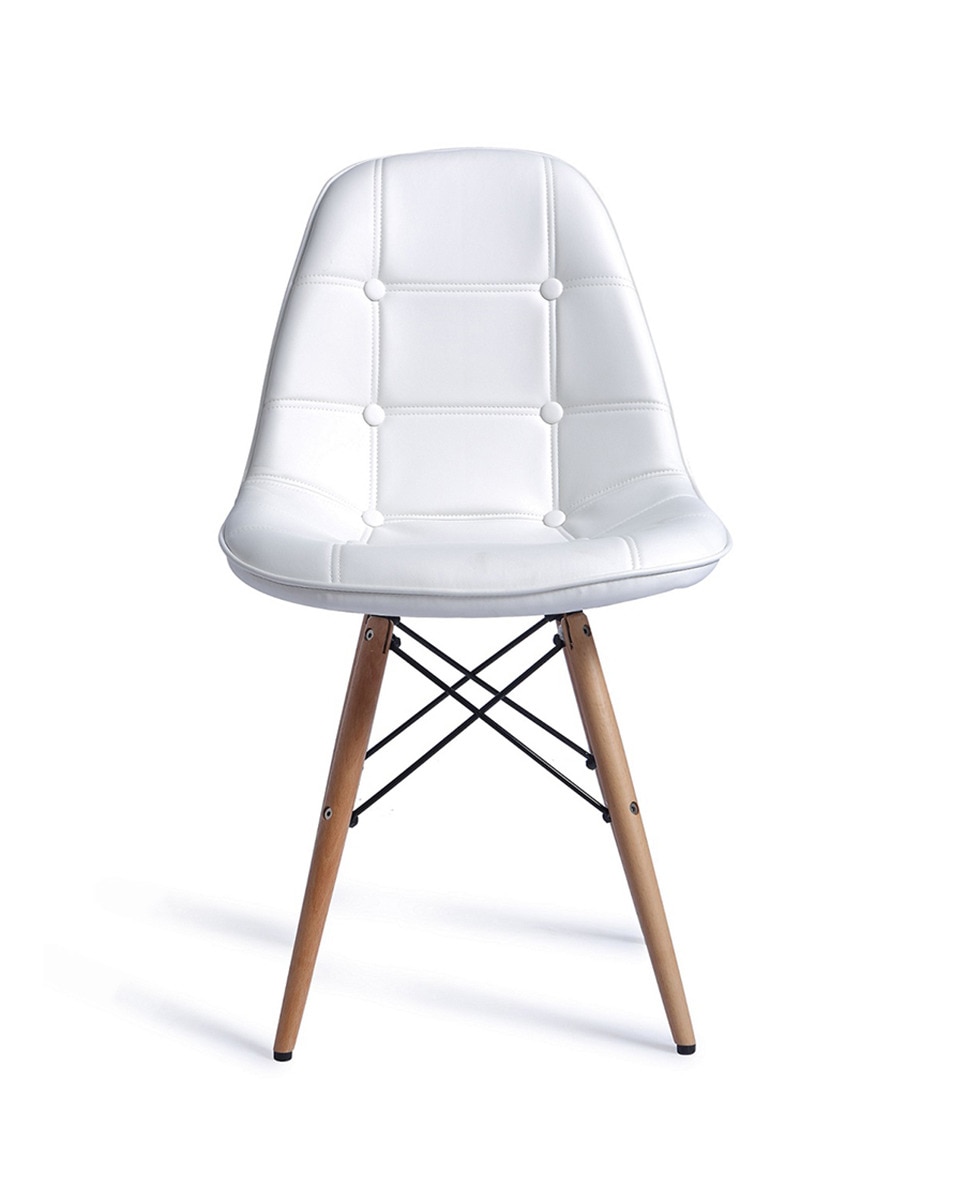 Imagen 0 de Silla Eiffel Capitoné blanca