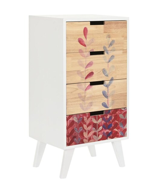 Imagen 0 de Cajonera rubberwood paulownia 40 x 30 x 78 4 caj