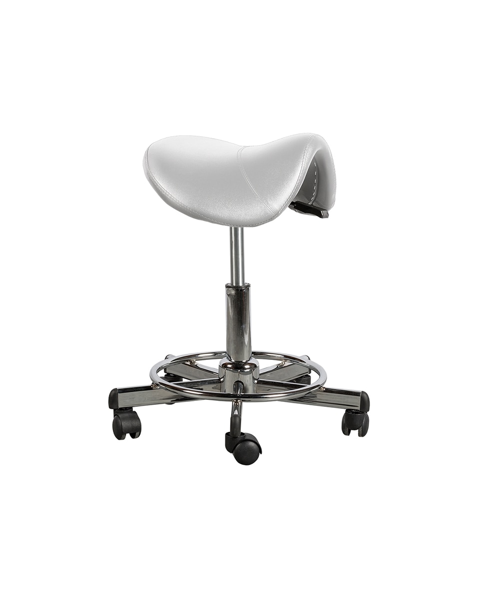 Imagen 0 de Taburete rodeo blanco