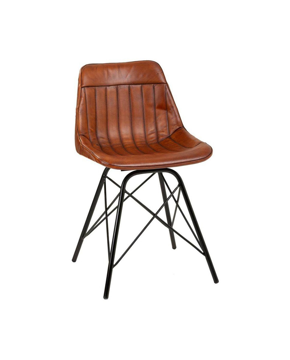 Imagen 0 de Silla de metal y piel