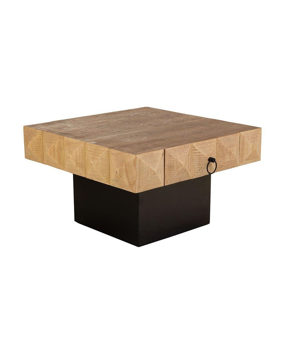 Imagen 0 de Mesa de centro de madera de 1 cajón marrón