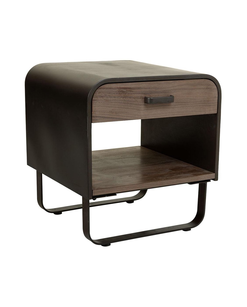 Imagen 0 de Kit mesita de madera y metal negro
