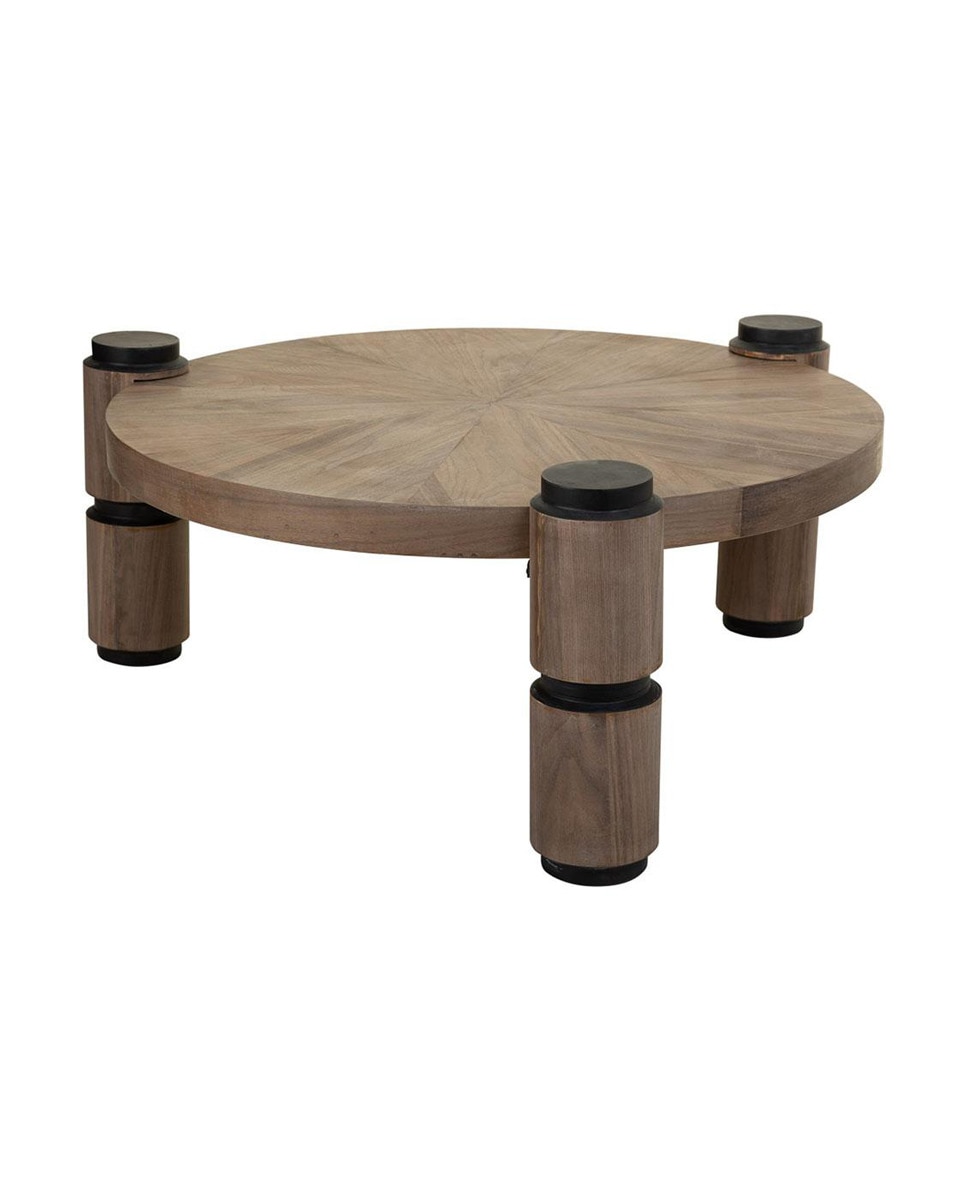 Imagen 0 de Kit mesa de centro de madera y metal marrón