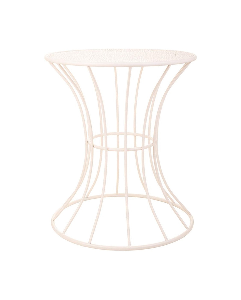 Imagen 0 de Mesa auxiliar de forja blanco
