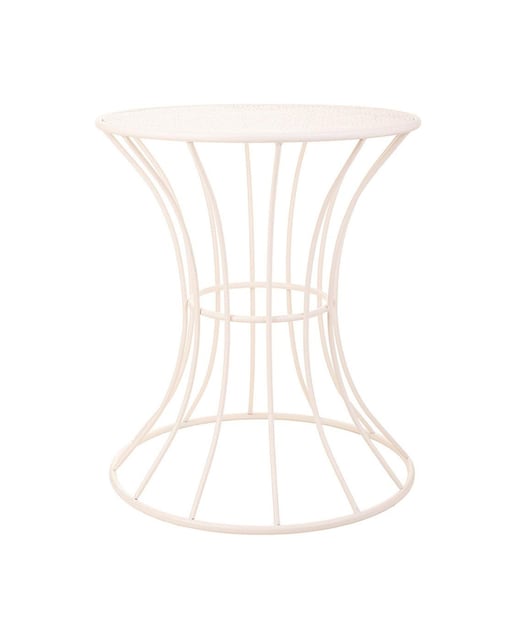 Imagen 0 de Mesa auxiliar de forja blanco