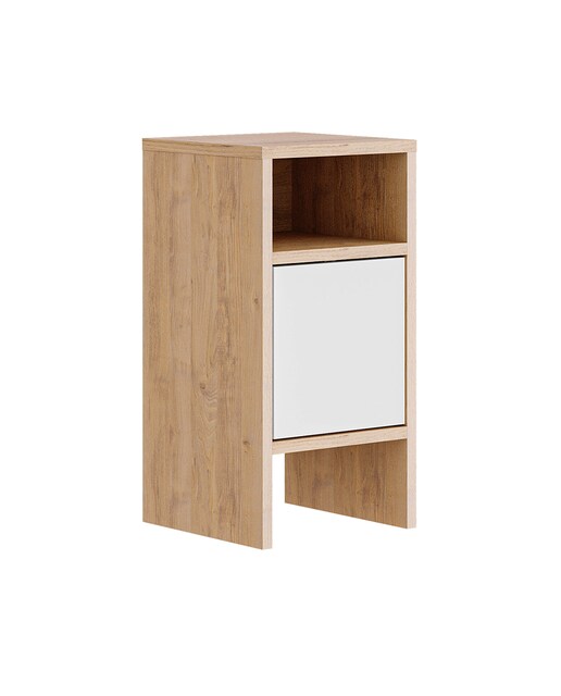 Imagen 0 de Mesita de noche con una puerta color safir/blanco