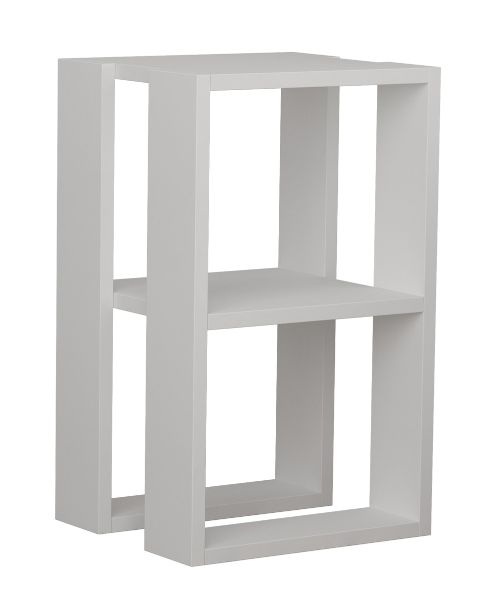 Imagen 0 de Mesita de noche mesa auxiiar con un estante color blanco