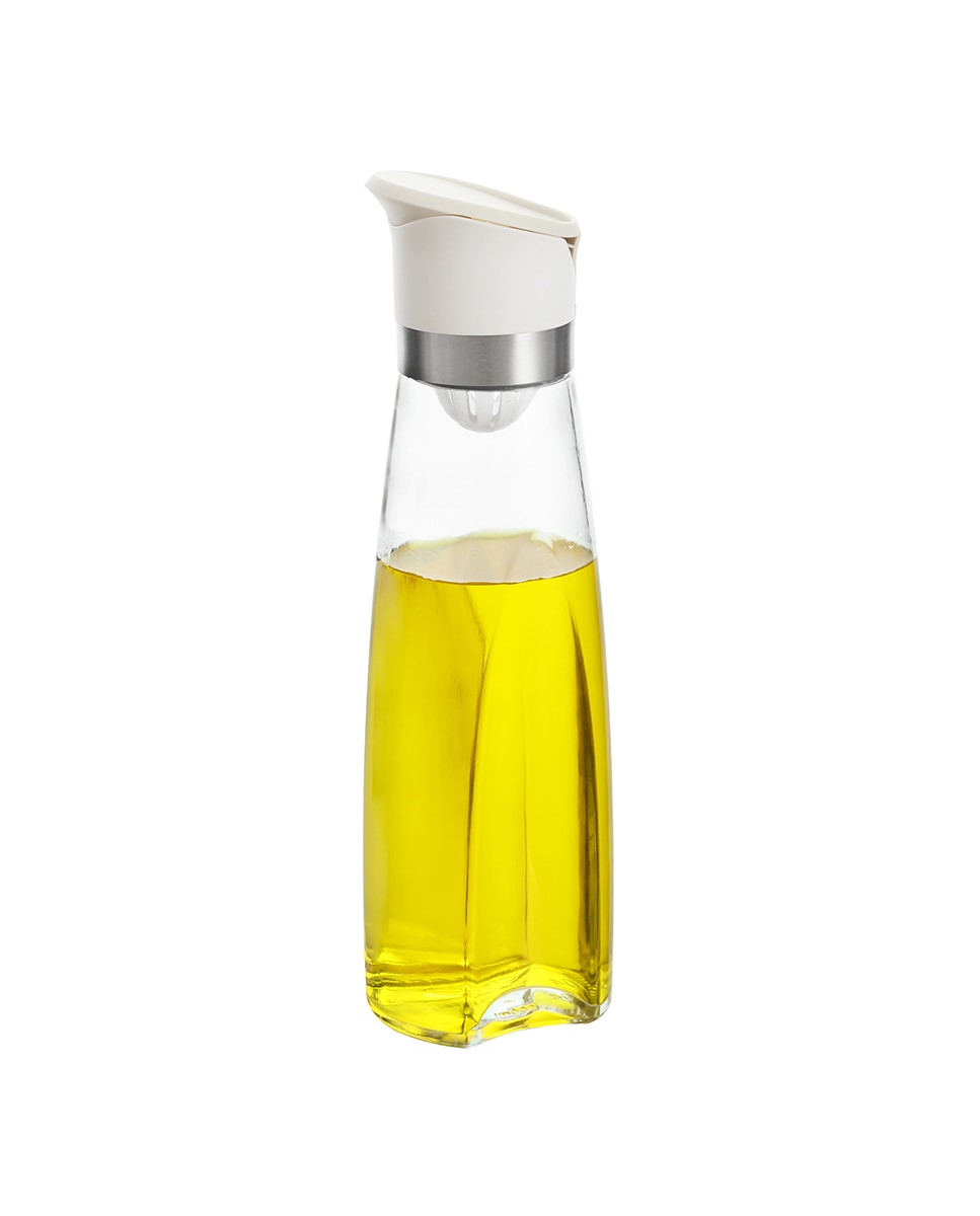 Imagen 0 de Aceitera cristal 500ml con dispensador pp blanco