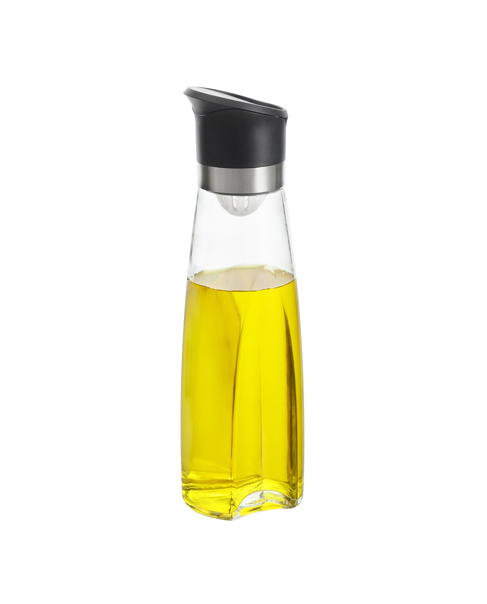 Imagen 0 de Aceitera cristal 500ml con dispensador pp negro