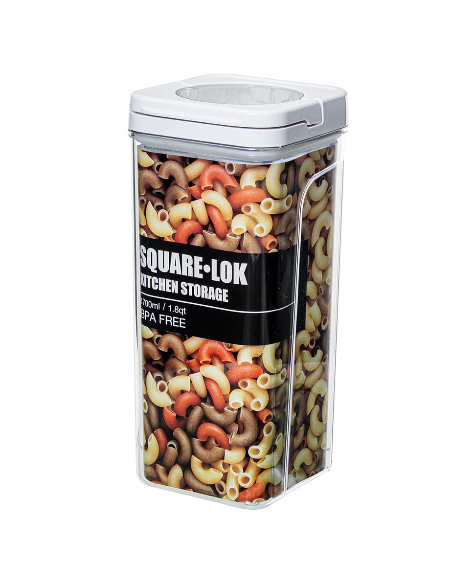 Imagen 0 de Bote cocina acrilico 1700ml tapa blanca cierre hermetico