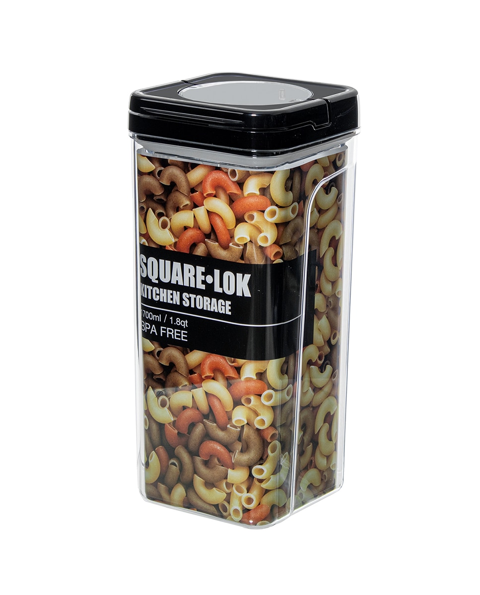 Imagen 0 de Bote cocina acrilico 1700ml tapa negra cierre hermetico