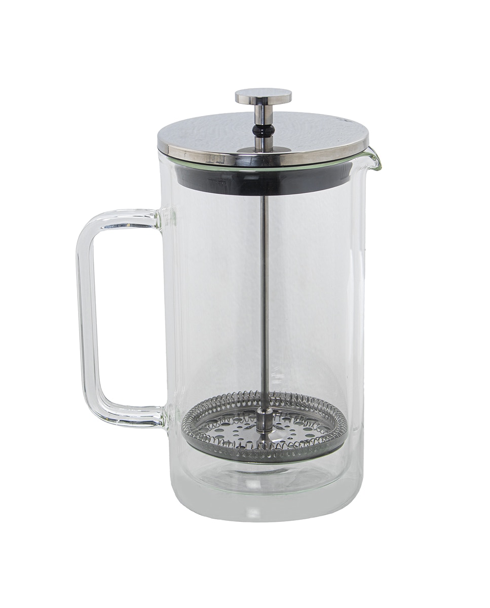 Imagen 0 de Cafetera embolo 1000ml cristal doble, acero inoxidable