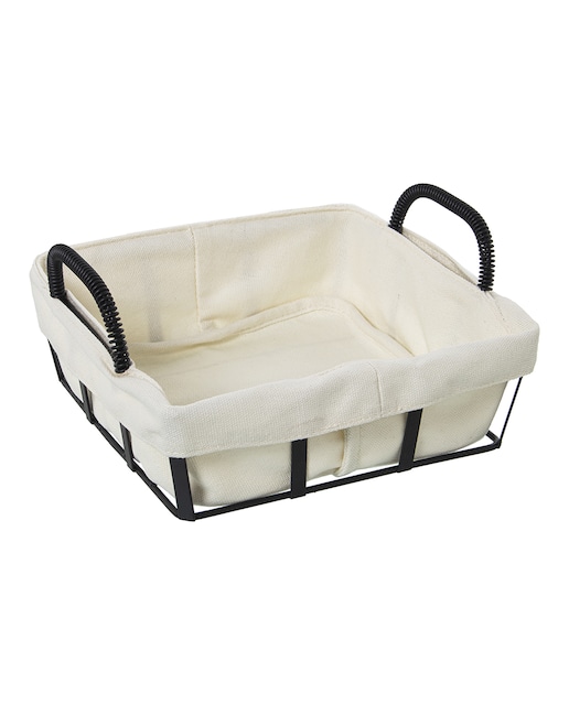 Imagen 0 de Cestapan con tela metal negro,t ela:95% algodon+5% poliester