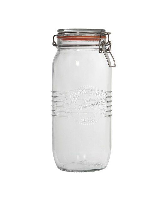 Imagen 0 de Set 2 botes cristal con tapa her metica 2l