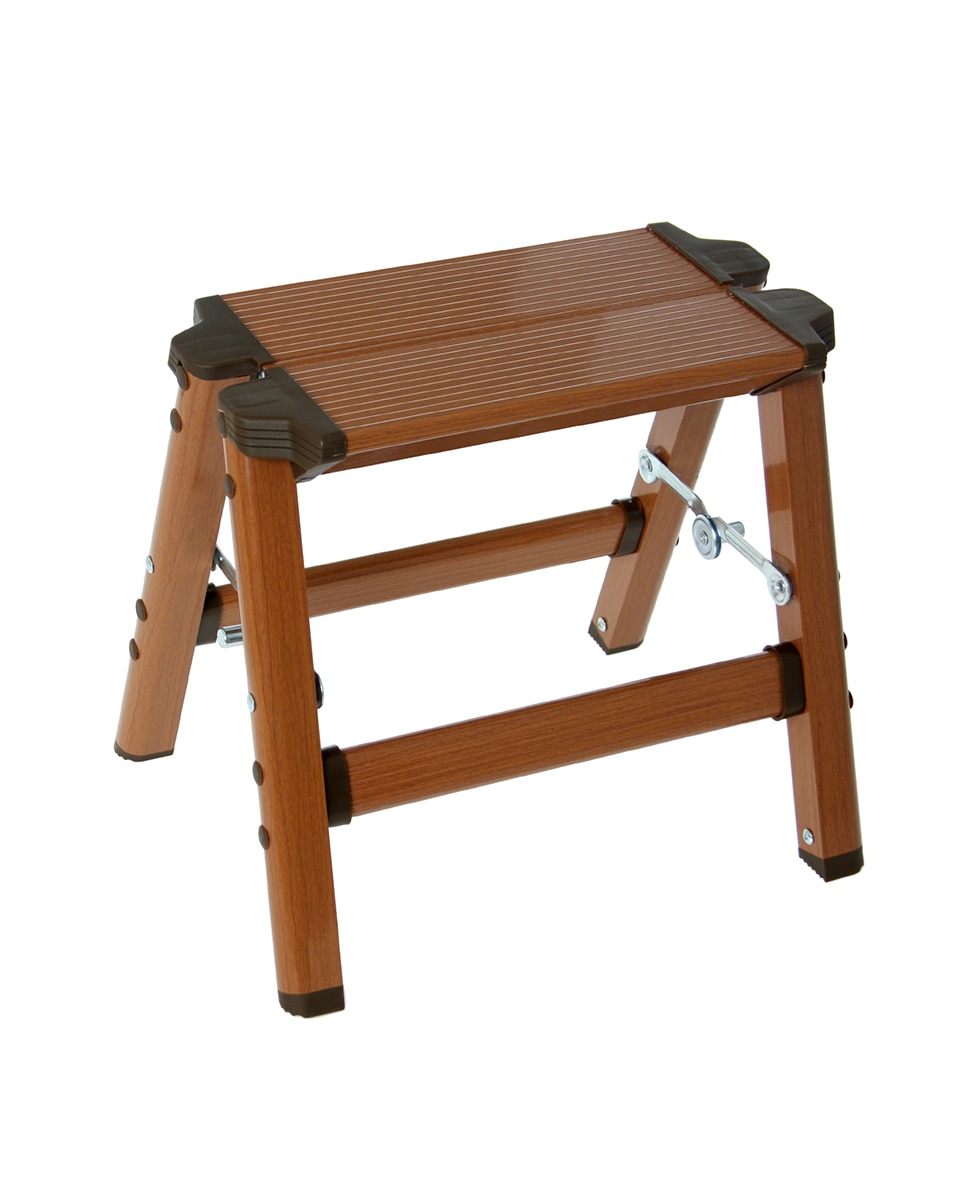 Imagen 0 de Taburete plegable aluminio col or madera
