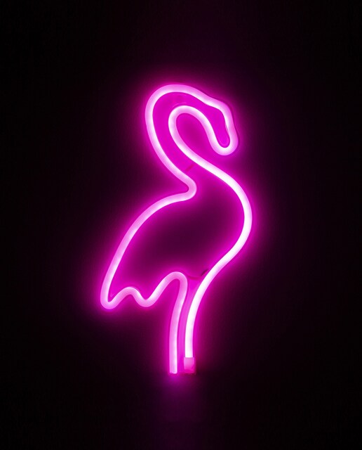Imagen 0 de Neón colgante fucsia diseño Flamenco