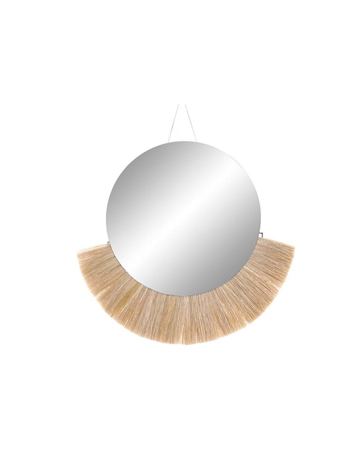 Imagen 0 de Espejo jute cristal flecos natural
