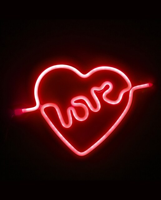 Imagen 0 de Neón colgante rojo diseño Corazón Love
