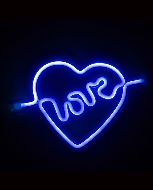 Imagen 0 de Neón colgante azul diseño Corazón Love