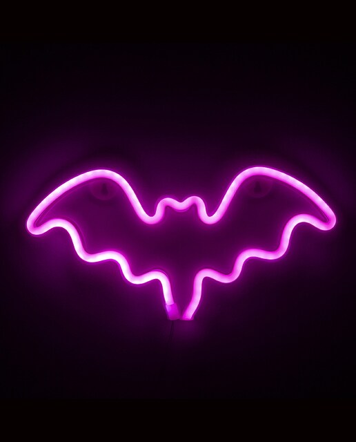 Imagen 0 de Neón colgante fucsia diseño Murciélago