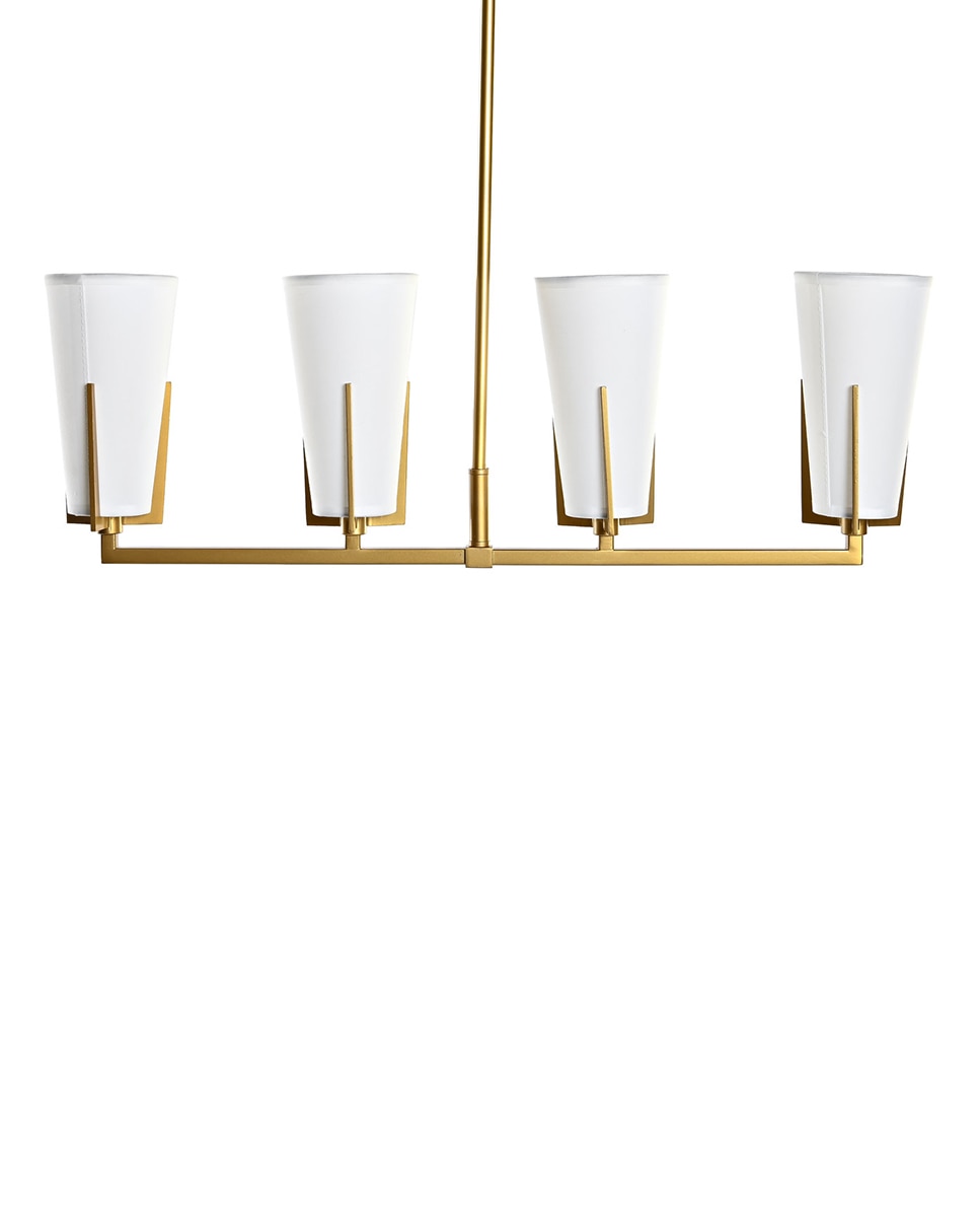 Imagen 0 de Lámpara techo metal cristal dorado