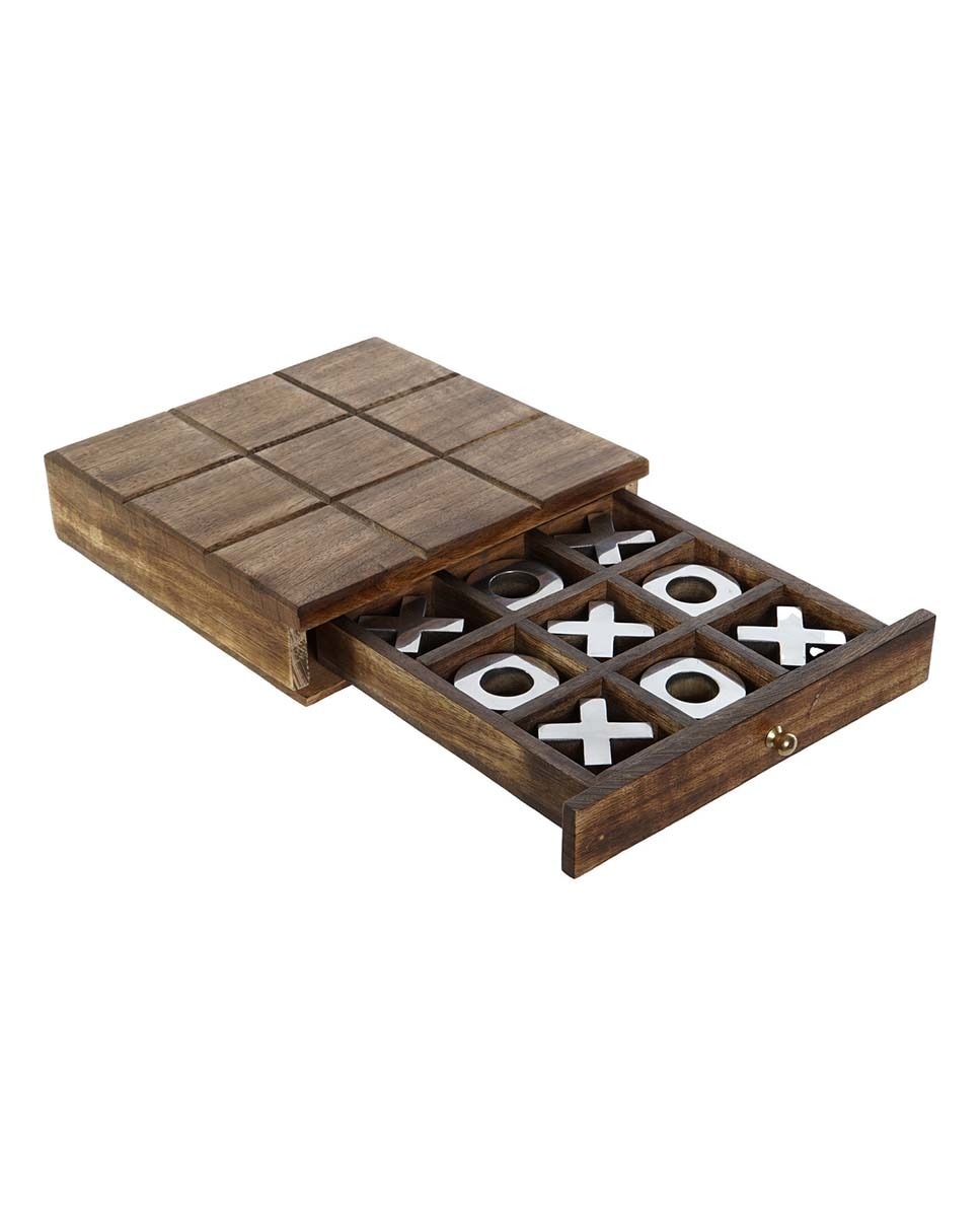 Imagen 0 de Juego set 2 mango metal 18 x 18 x 4 tic tac toe